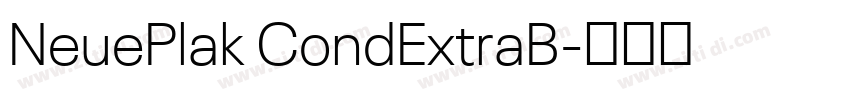 NeuePlak CondExtraB字体转换